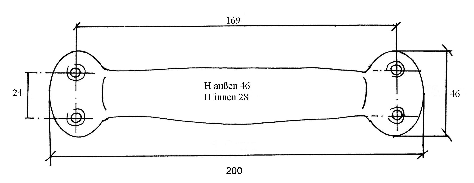 Artikelbild 2 des Artikels Hohlgriff 200 mm Eisen vernickelt