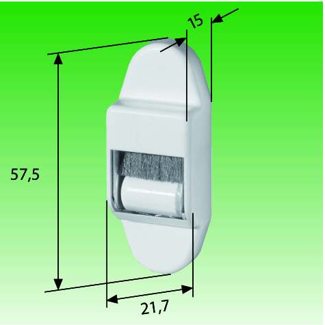 Artikelbild 1 des Artikels Mini-Leitrolle 15 mm mit 1 Rolle, mit Bürste Mini-Leitrolle 15 mm mit 1 Rolle, mit Bürste