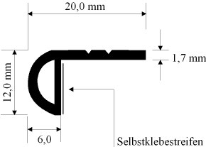 Artikelbild 1 des Artikels Menke Abrollprofil 21,0mm SK 078967 weiß Menke Abrollprofil 21,0mm SK 078967 weiß