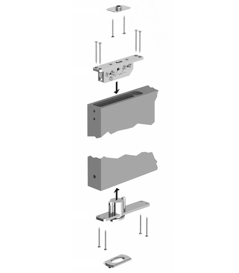 FJ Pivot-Scharnier Komplett-Set System One
