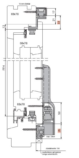 245478 PATIO 160/200 Z MV Bauteil 1690 senkrecht
