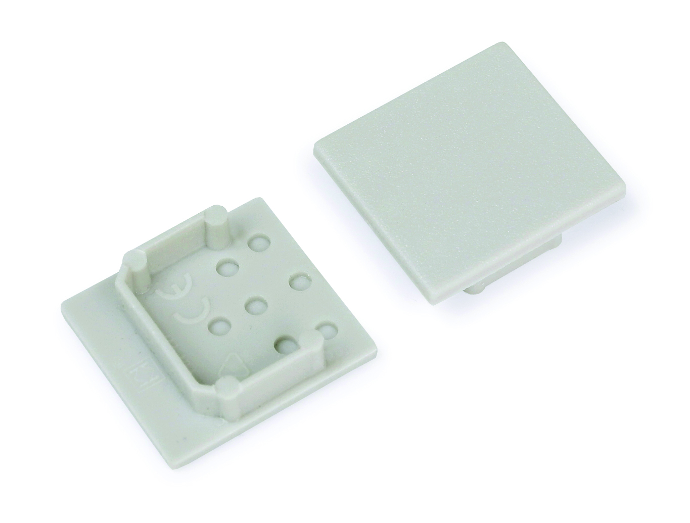 Endkappenset für LED-Leuchtenprofil 23 x 25mm,