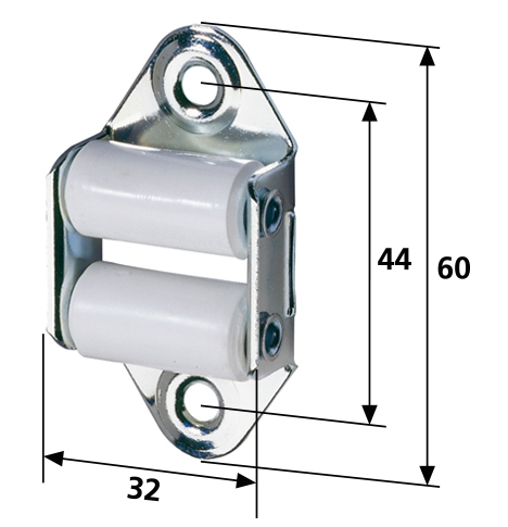 Doppelleitrolle senkrecht ( Gurtführung )