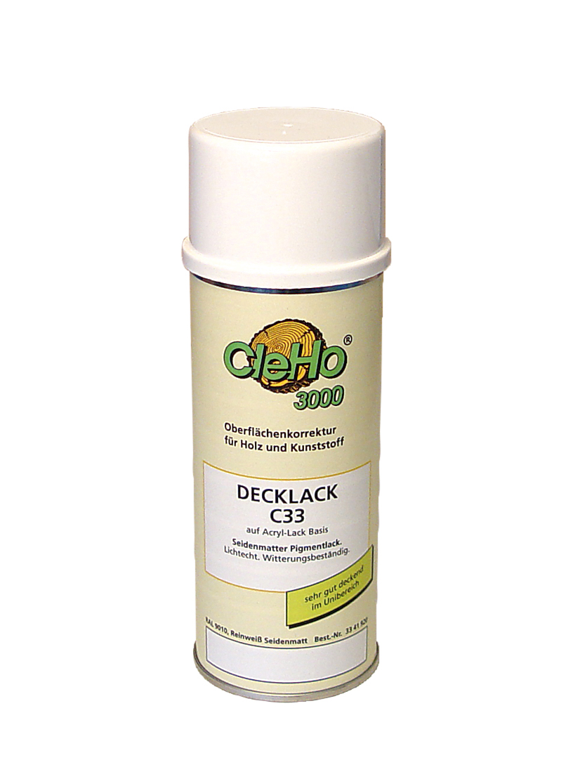 CleHo Decklack-Spray C 33 RAL 9010 reinweiß