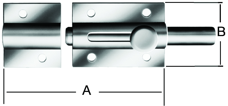 Bolzen-Knopfriegel 80 x 36 x 0,5 mm, verzinkt