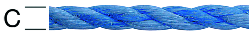 Polypropylenseil gedreht, 12 mm blau
