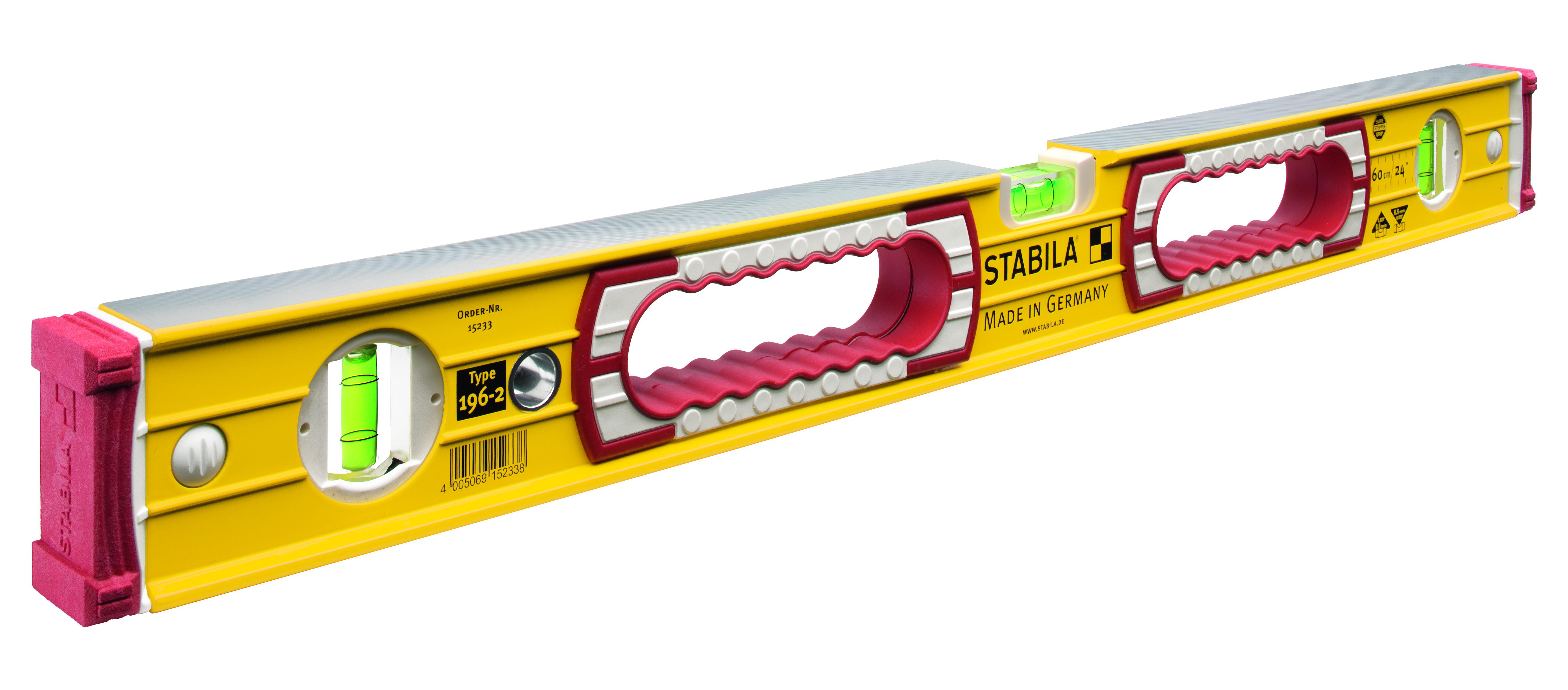 Artikelbild 1 des Artikels Stabila Wasserwaage 196-2 LM m. Griffe 60cm Stabila Wasserwaage 196-2 LM m. Griffe 60cm