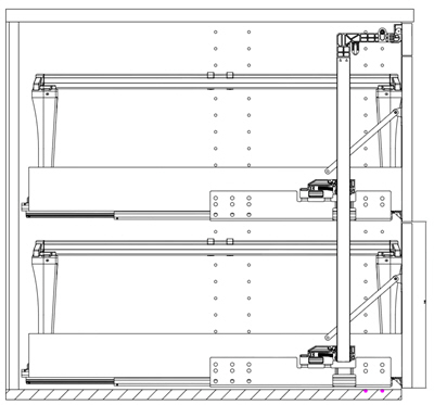 Konstruktionszeichnung CAD 1:1 Quadro Mini Duplex