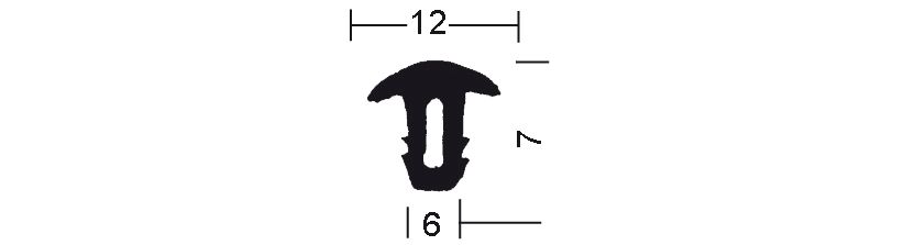 Antirutschprofil aus PVC Nr. 4199 schwarz