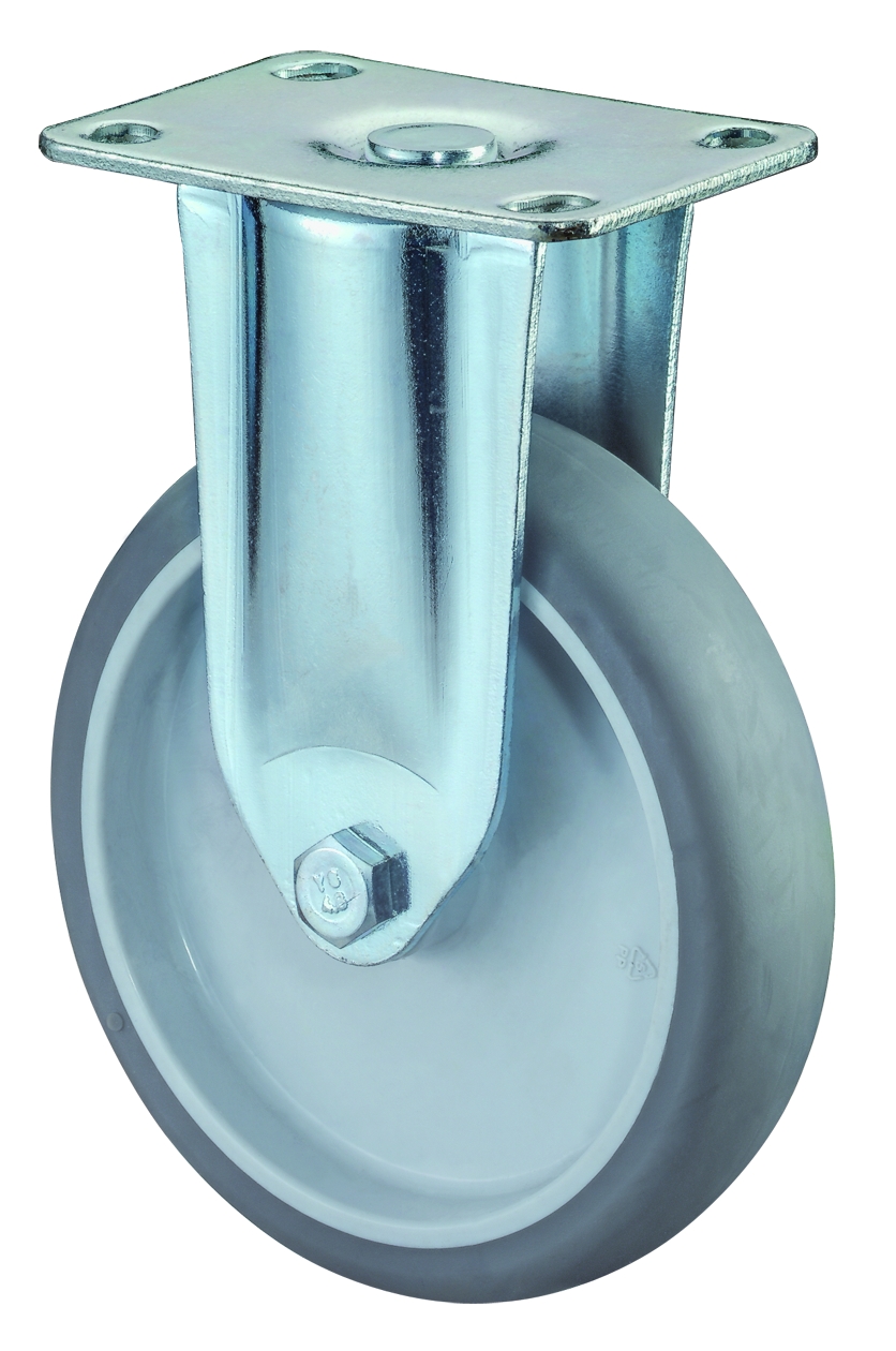 Artikelbild 1 des Artikels Apparate-Bockrolle Ø100mm Gummi grau Bauhöhe 137mm Apparate-Bockrolle Ø100mm Gummi grau Bauhöhe 137mm