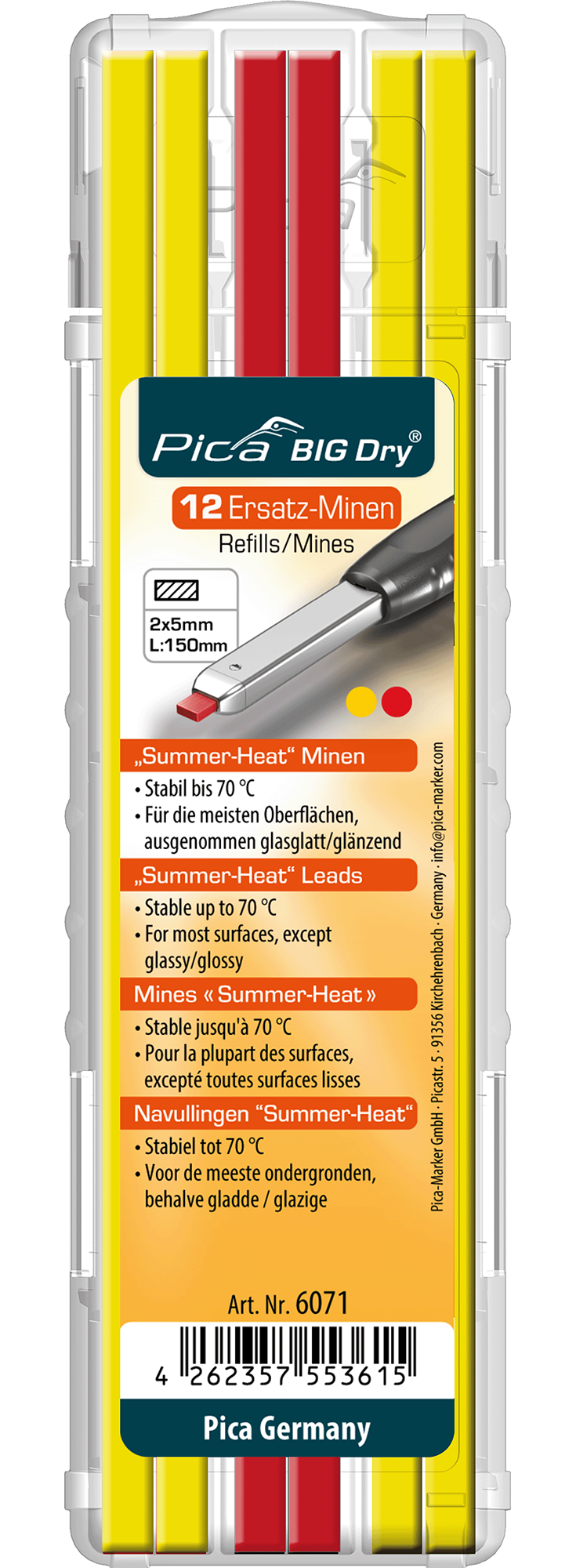 Pica Big Dry Sommerminen stabil bis 70°C