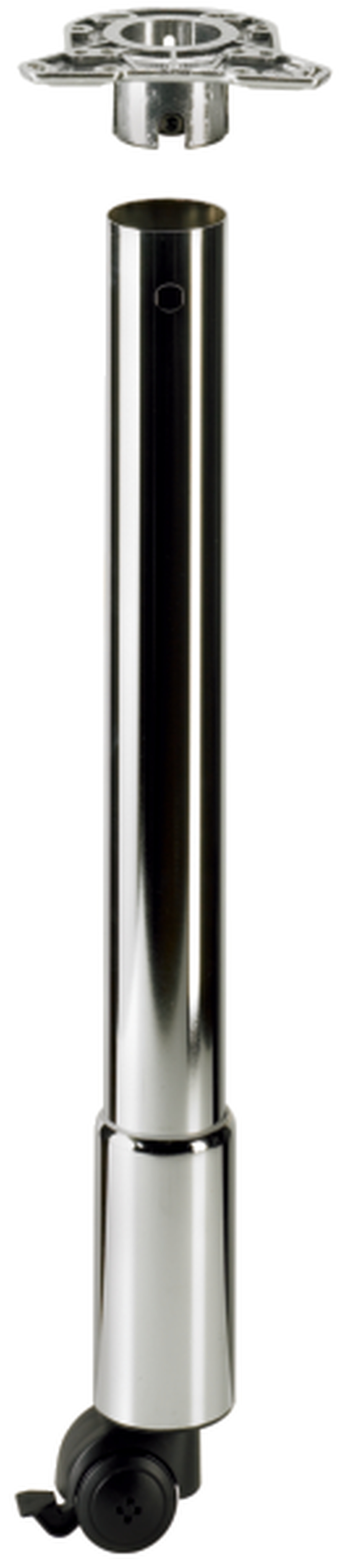 Stahl-Tischbein Femi 60/650-750mm Chrom glänzend