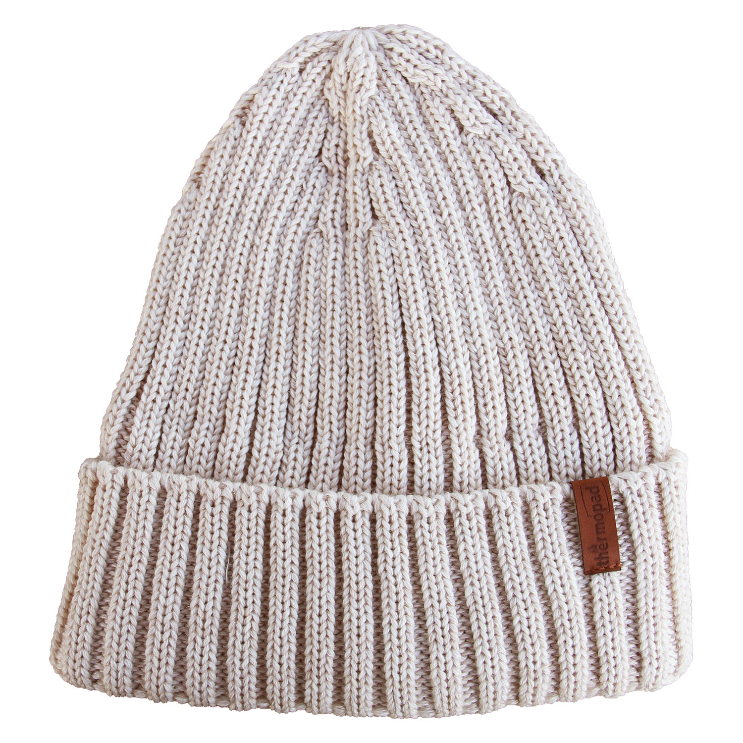 Thermopad Beanie Merino Wolle creme