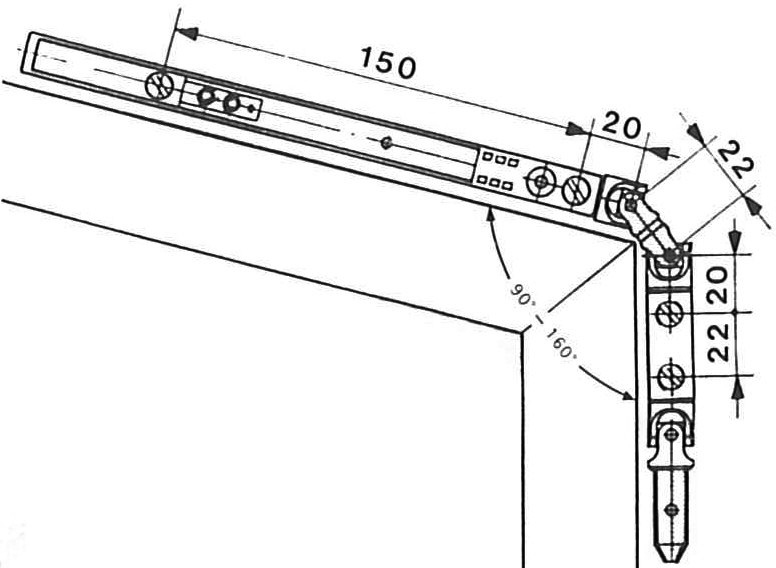 GEZE Getriebe Fz 92 für Schrägmontage - verz.