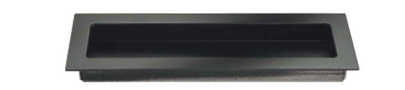 Griffmuschel 145 x 50mm, Edelstahl schwarz matt