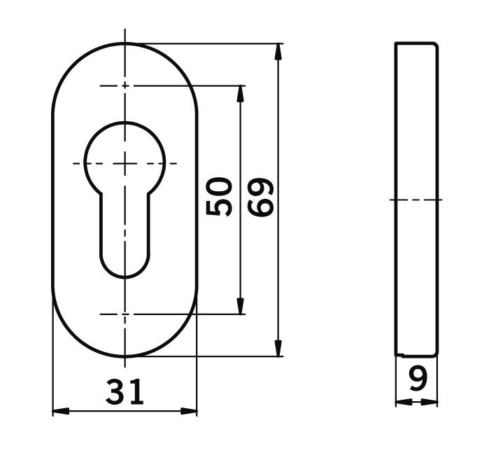 Artikelbild 2 des Artikels OGRO Premium RR-Schlüsselrosette (FS) 6679 PZ