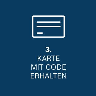 Schritt 4, Karte mit Code erhalten