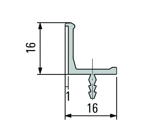 Griffleiste Typ L67, Alu EV1 elox., Länge 2500mm