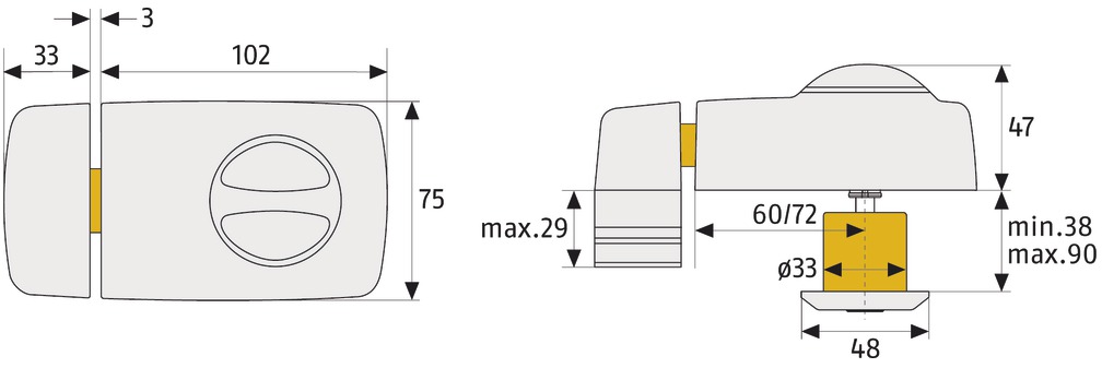 Artikelbild 2 des Artikels Abus Tür-Zusatzschloss 7010 B SB braun
