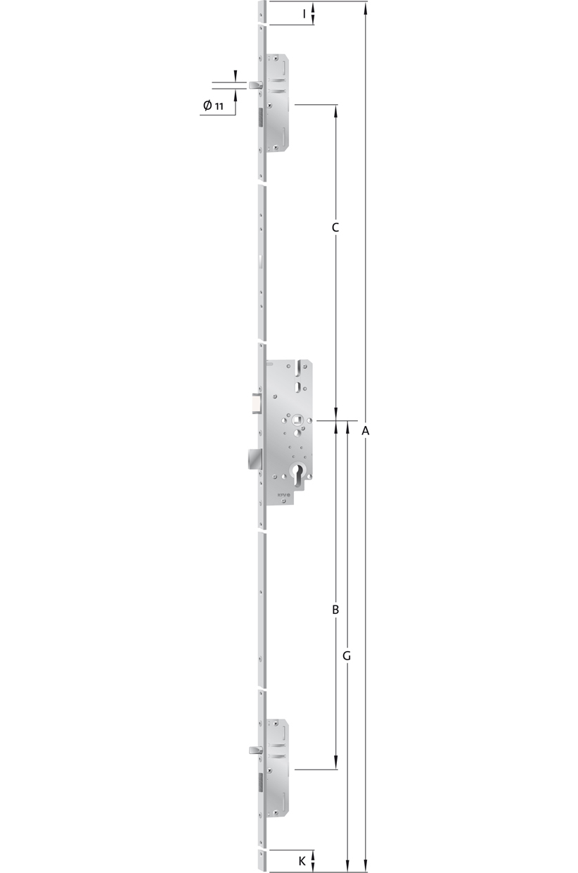 KFV  Türverschluss BS2300 SAT0 35/92/16/8 - B298