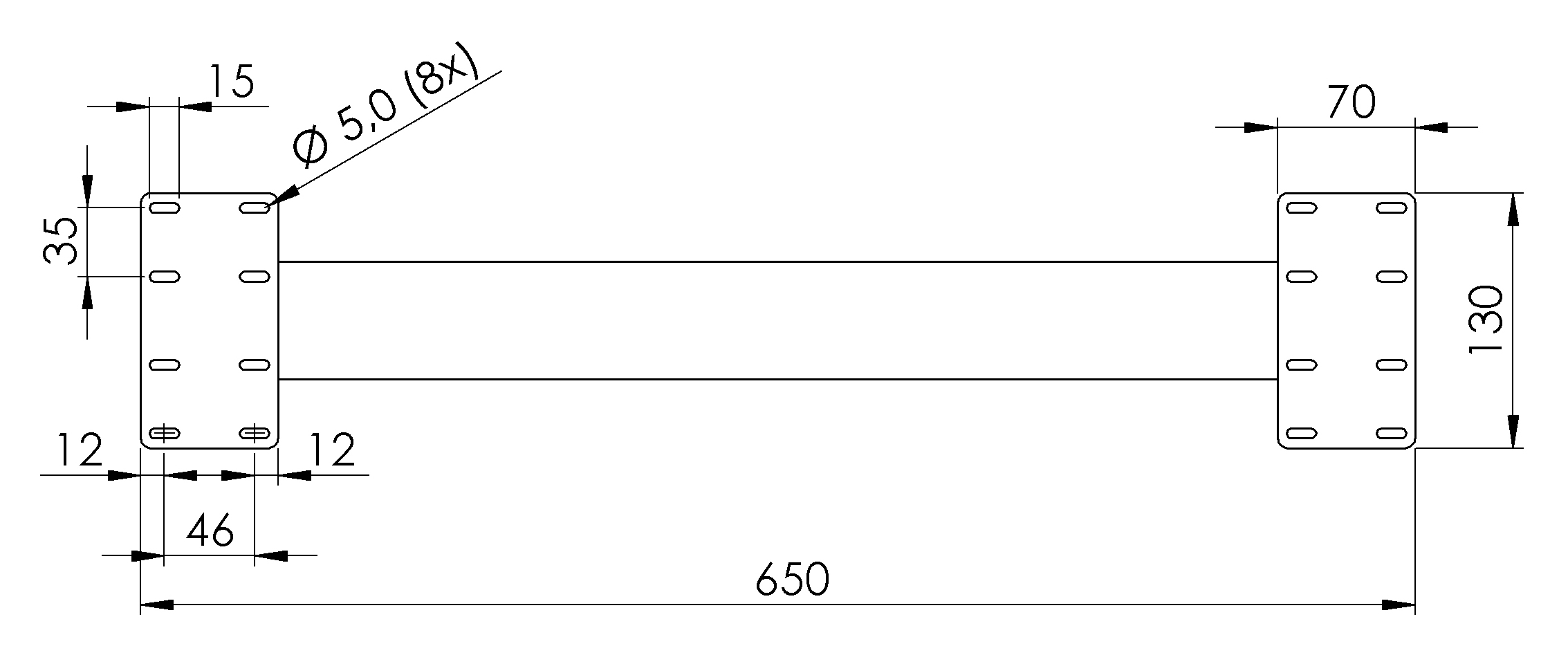 Artikelbild 4 des Artikels Tischkufe Edelstahl mit Befestigungsplatte