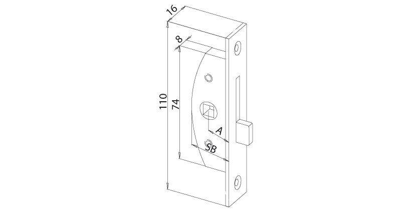 Artikelbild 2 des Artikels Einreiberschloesschen  # 713/13 mm hell verzinkt