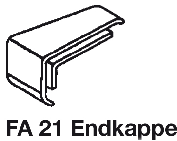 Endkappe FA 21 weiss - Rs