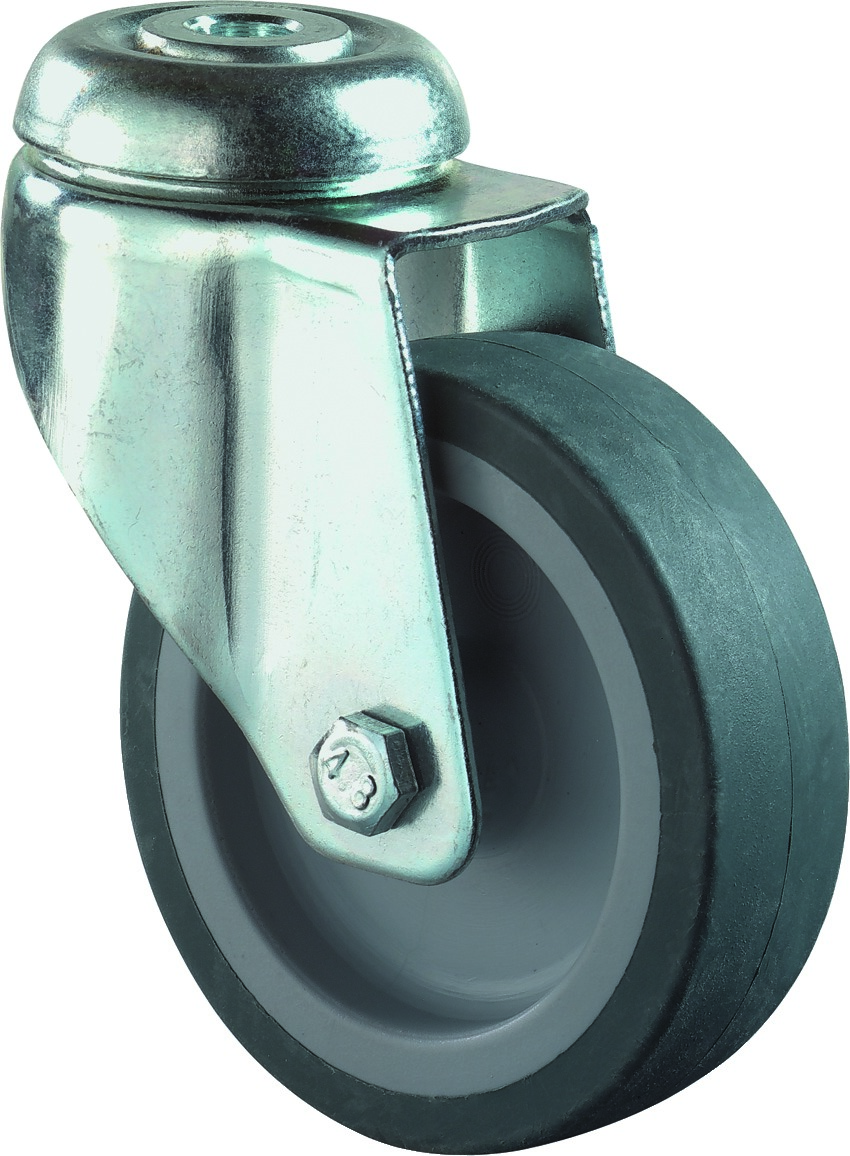 Artikelbild 4 des Artikels Apparate-Lenkrolle Ø100mm Gummi grau Bauhöhe 134mm