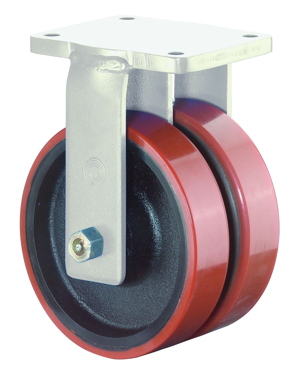 Artikelbild 1 des Artikels Schwerlast-Doppelbockrolle Ø100mm rot Polyurethan Schwerlast-Doppelbockrolle Ø100mm rot Polyurethan