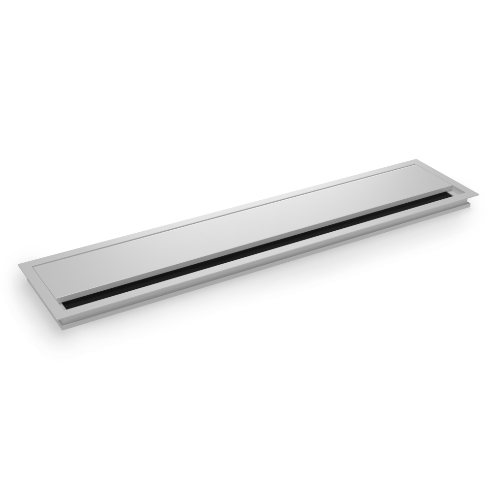 Kabeldurchlass 100 x450 x16mm, Alu Schwarz elox.,
