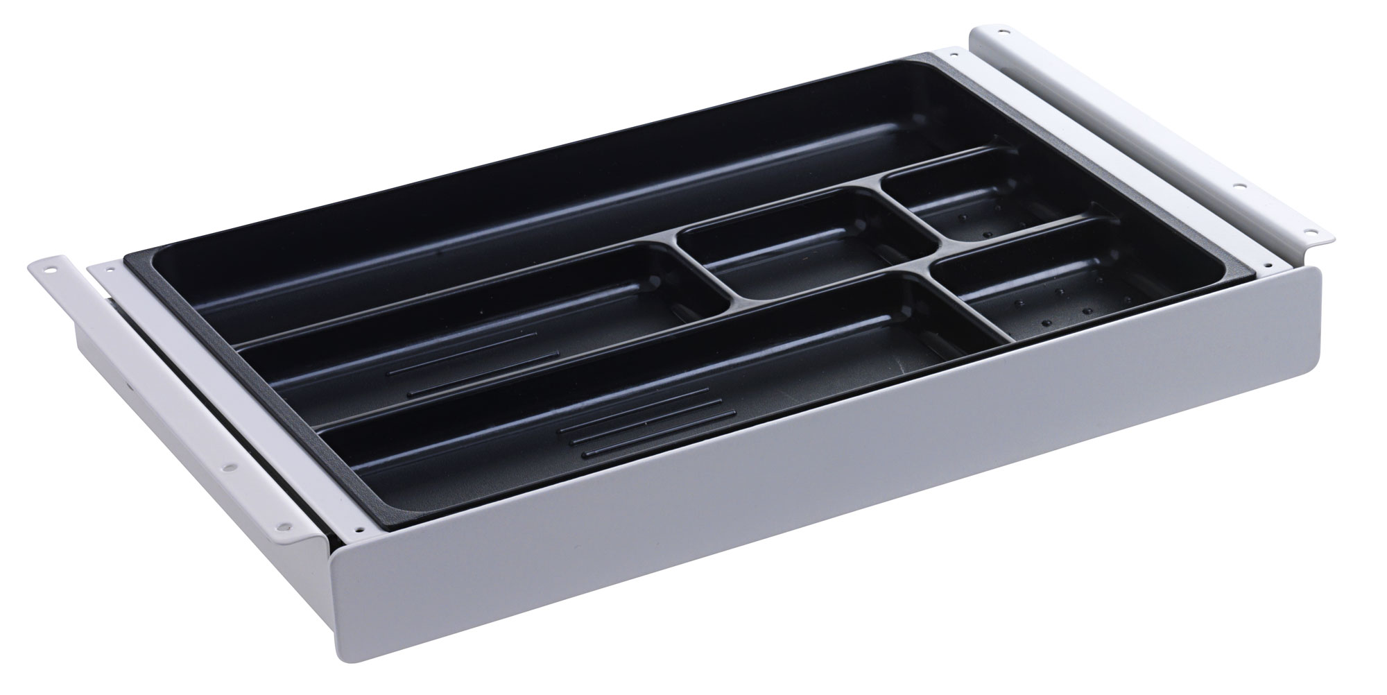 Artikelbild 1 des Artikels Stiftablage TRAY ausziehbar, RAL 9006 silber Stiftablage TRAY ausziehbar, RAL 9006 silber