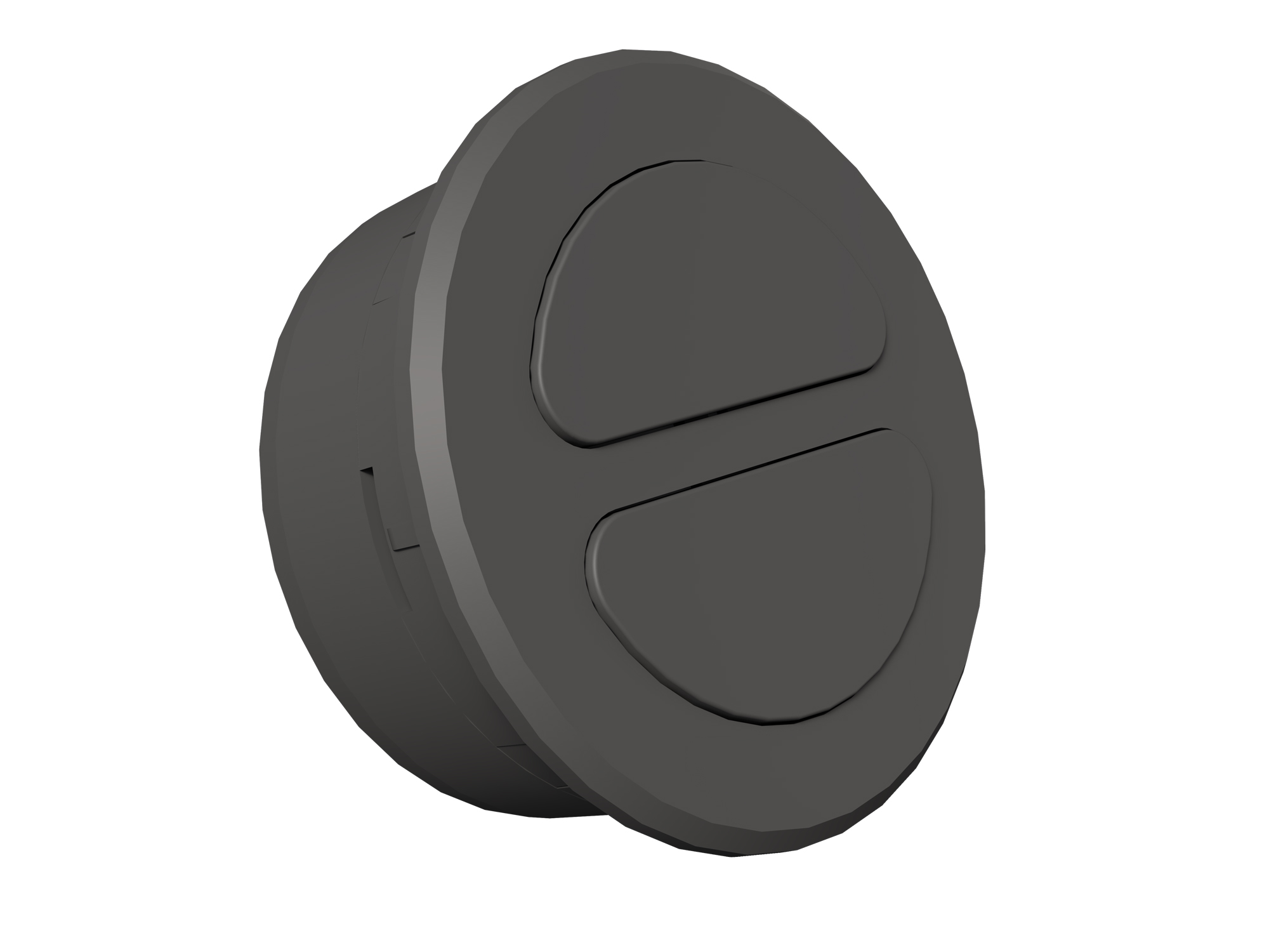 LED 2-Wege Piezo-Einbau-Funkschalter schwarz