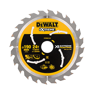 Artikelbild 1 des Artikels Dewalt XR Extreme Kreissägeblatt 190x30mm Z24 Dewalt XR Extreme Kreissägeblatt 190x30mm Z24