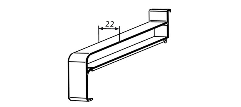 Artikelbild 2 des Artikels PVC-Gleitabschluß KF 400  50 mm  links  grau