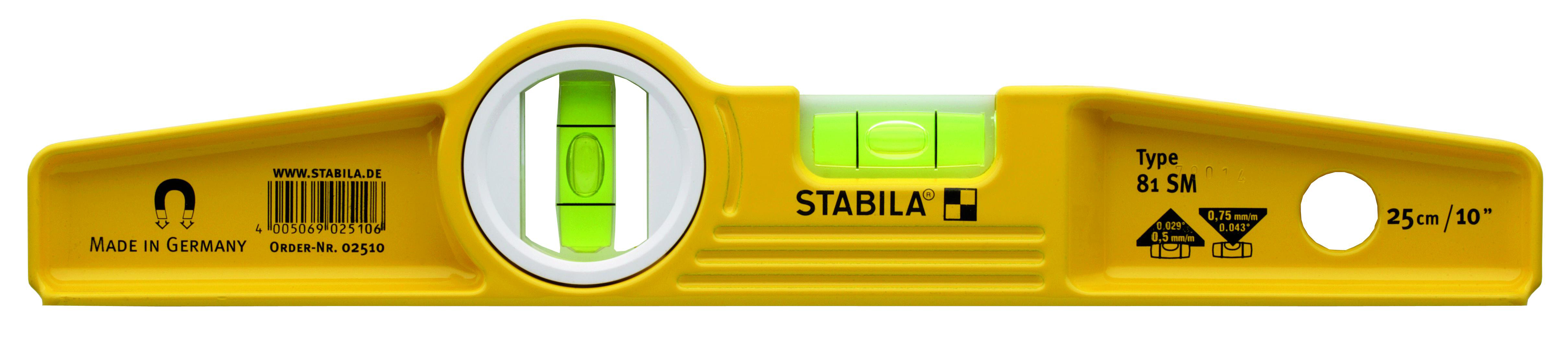 Artikelbild 1 des Artikels Stabila Wasserwaage 81 SM m. Magn. 25cm Stabila Wasserwaage 81 SM m. Magn. 25cm