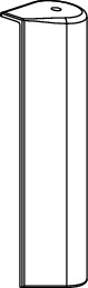 41740 Abdeckkappe weiß f. Falzecklagerband rechts