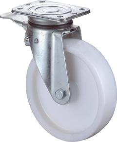 Artikelbild 2 des Artikels Schwerlast-Lenkrolle mit Feststeller Ø125mm weiß