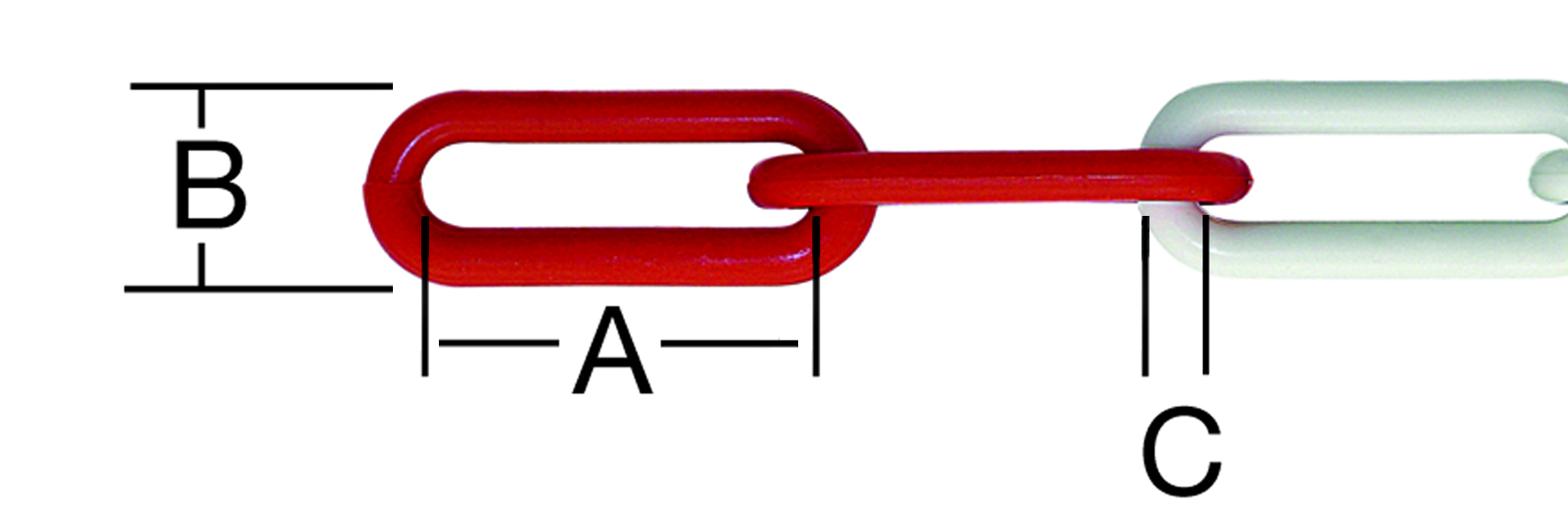 Artikelbild 1 des Artikels Kunststoffkette 8x63x28 mm Rot-Weiß Kunststoffkette 8x63x28 mm Rot-Weiß