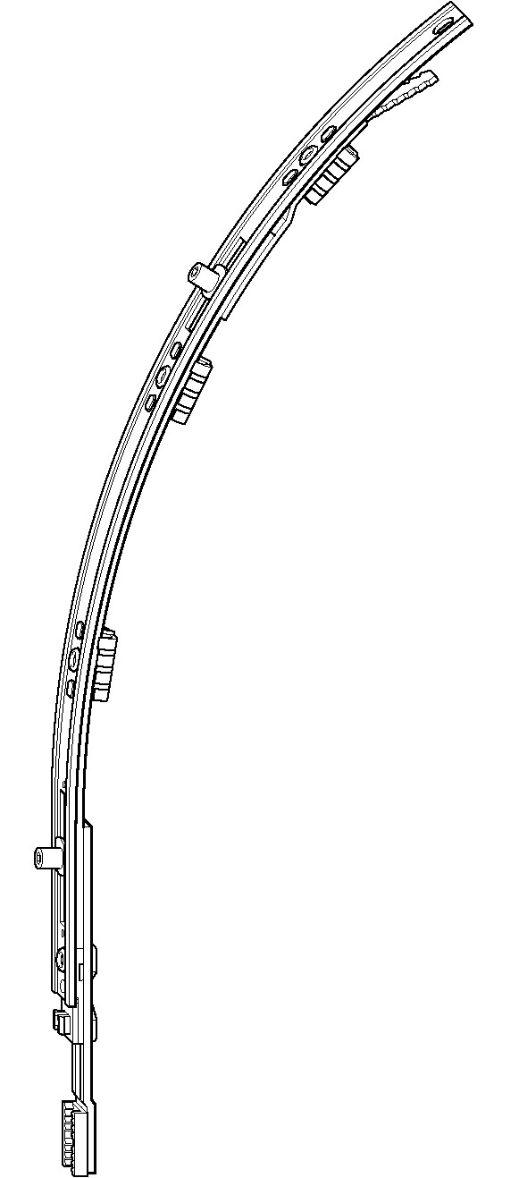245734 Roto NT/NX Rundbogen Mittelverschluß 590 2E
