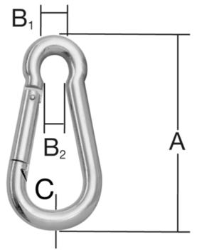 Feuerwehrkarab100X10b.11mm RF 1St