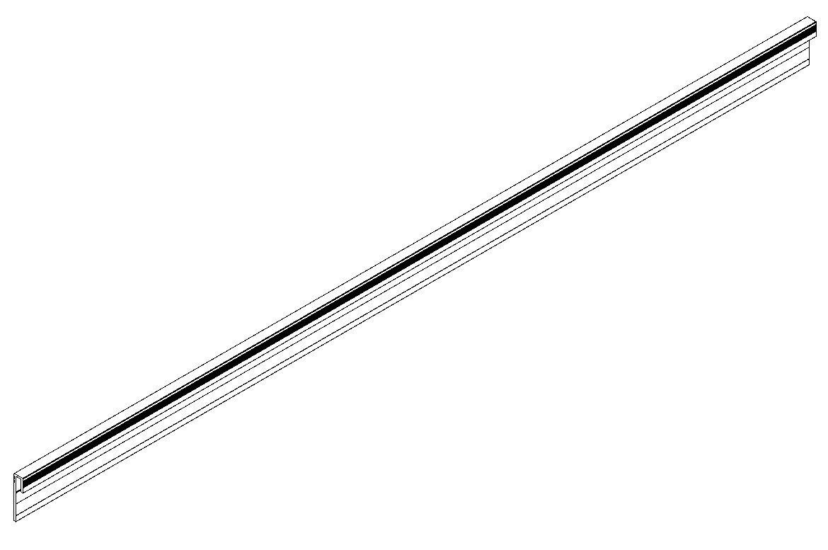 HAWA Combino 60 GR Griffleiste Lg. 2500mm z. Klebe