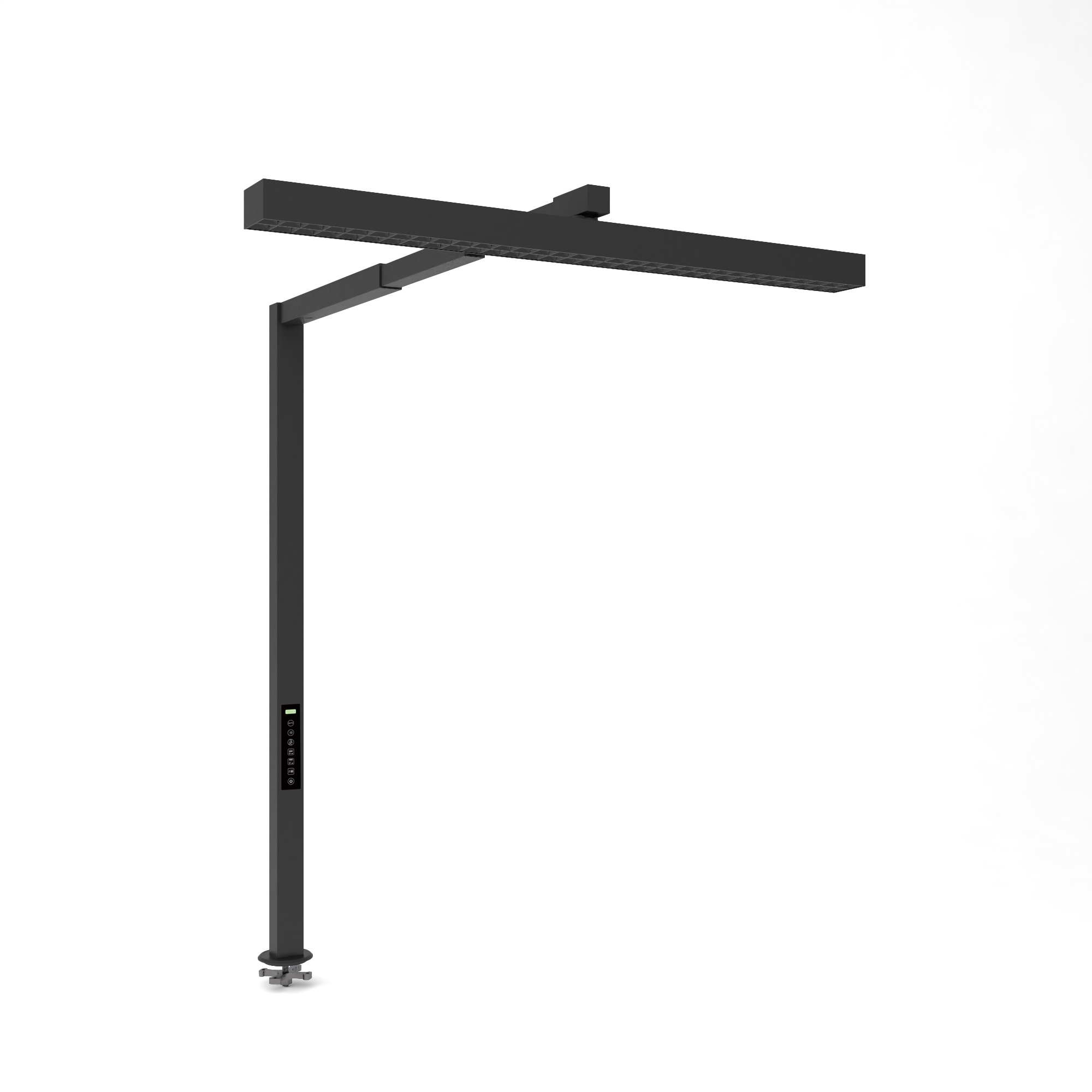 Büro-LED Tischleuchte, Platten-Einbau, RAL 7016
