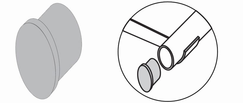 Artikelbild 1 des Artikels Dolle Endstopfenset für Kleiderstange, grau Dolle Endstopfenset für Kleiderstange, grau