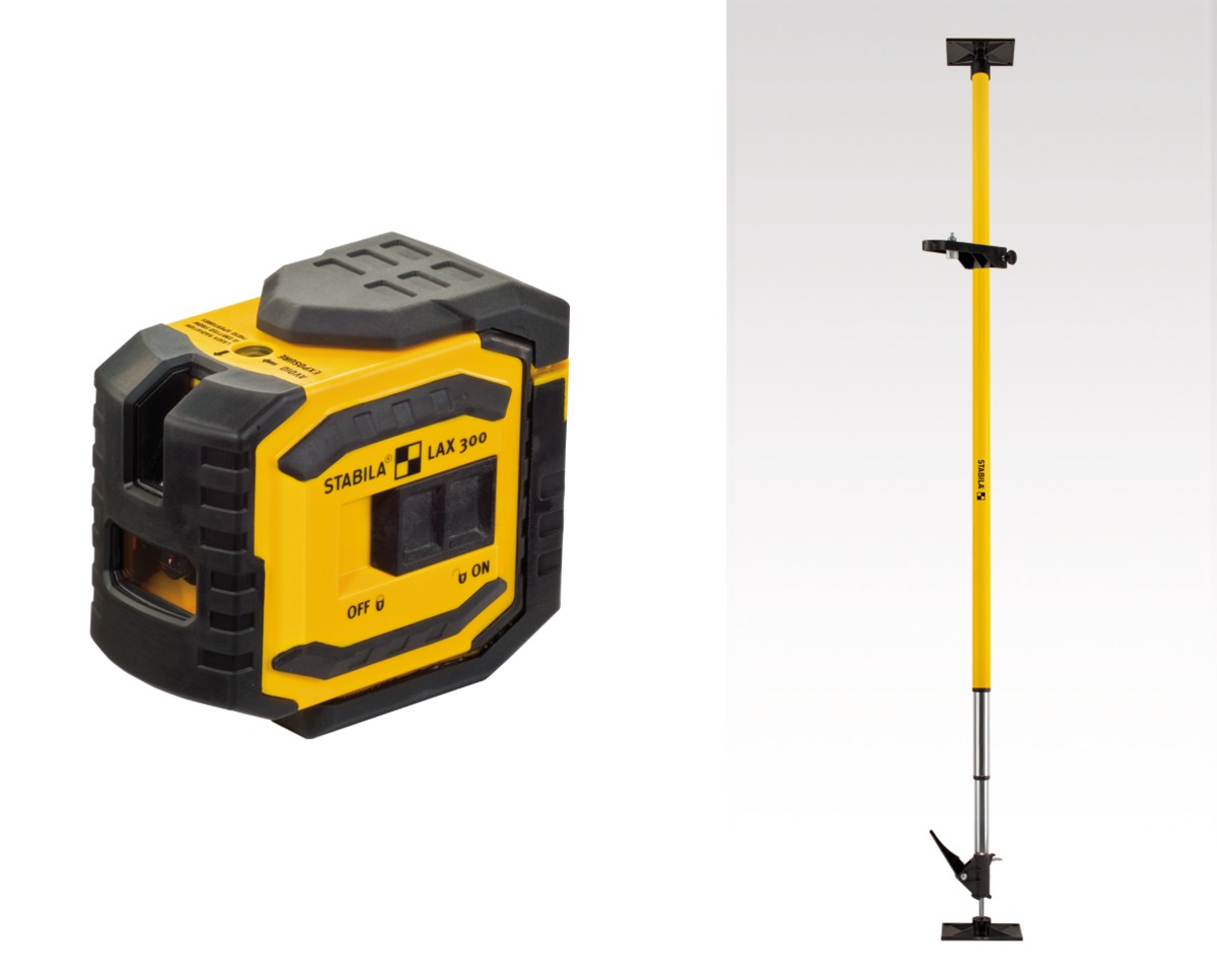 Artikelbild 1 des Artikels Stabila Kreuzlinien-Lot-Laser Set LAX300 + LT30 Stabila Kreuzlinien-Lot-Laser Set LAX300 + LT30