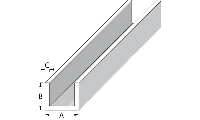 Artikelbild 1 des Artikels ALU - U-Profil 15x15x15x2 mm blank ALU - U-Profil 15x15x15x2 mm blank