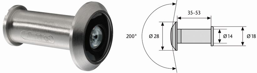 Artikelbild 1 des Artikels Abus Türspion 2200 G SB messing vergoldet Abus Türspion 2200 G SB messing vergoldet