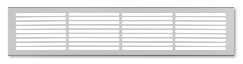 Kühlschranklüftung Alu Edelstahloptik, 500 x 86 mm