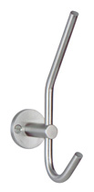 Hut- und Mantelhaken Edelstahl matt geb. 200mm
