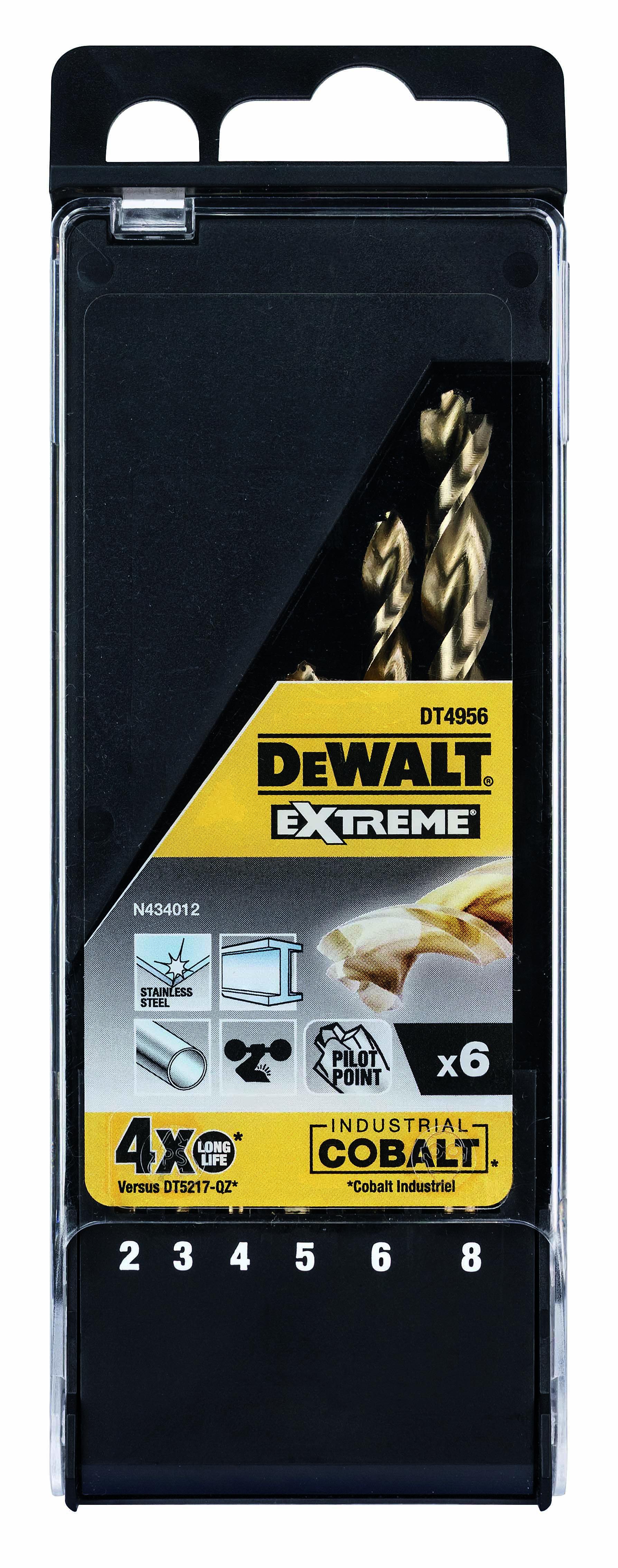 Dewalt Metallbohrer-Set HSS-Co 6teilig