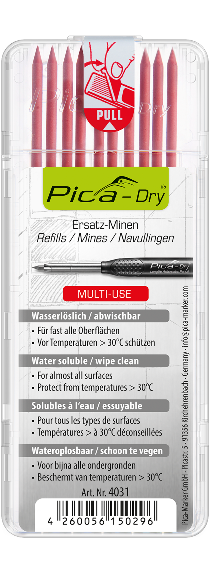 Pica Dry Multi-Use Ersatzminen Rot